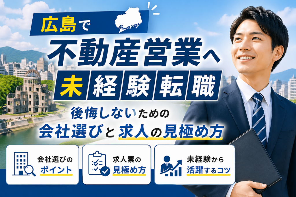 広島　不動産営業に未経験から