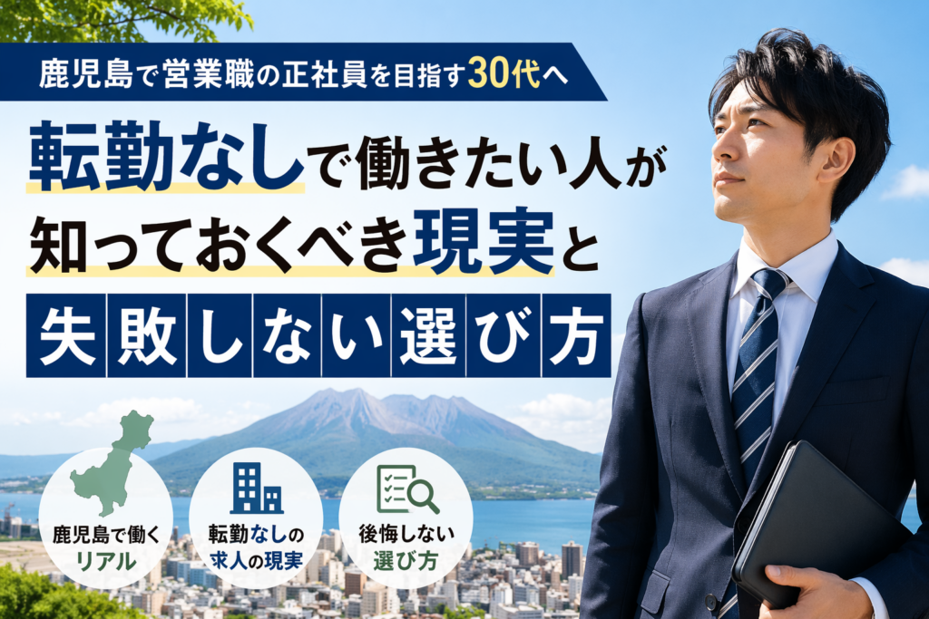 鹿児島 営業職 正社員 30代 転勤なし