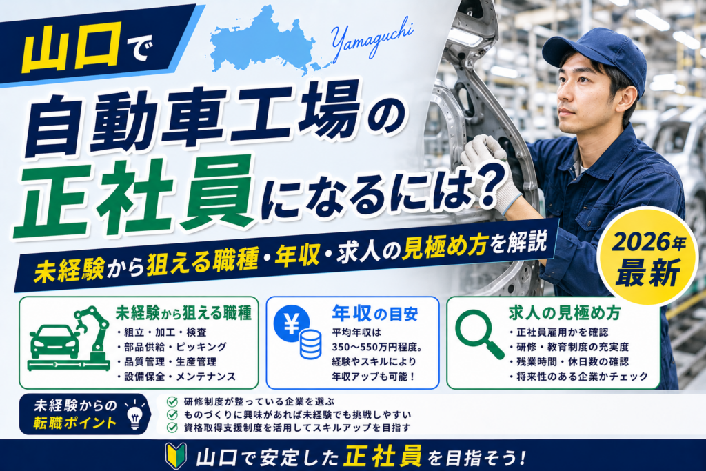 山口県自動車工場の正社員転職