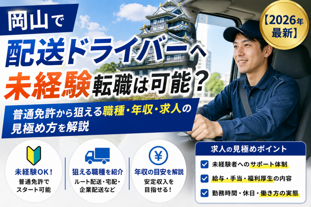 岡山配送ドライバー転職
