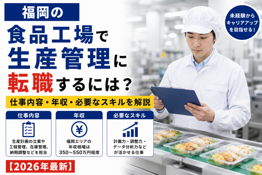 福岡食品工場生産管理へ転職