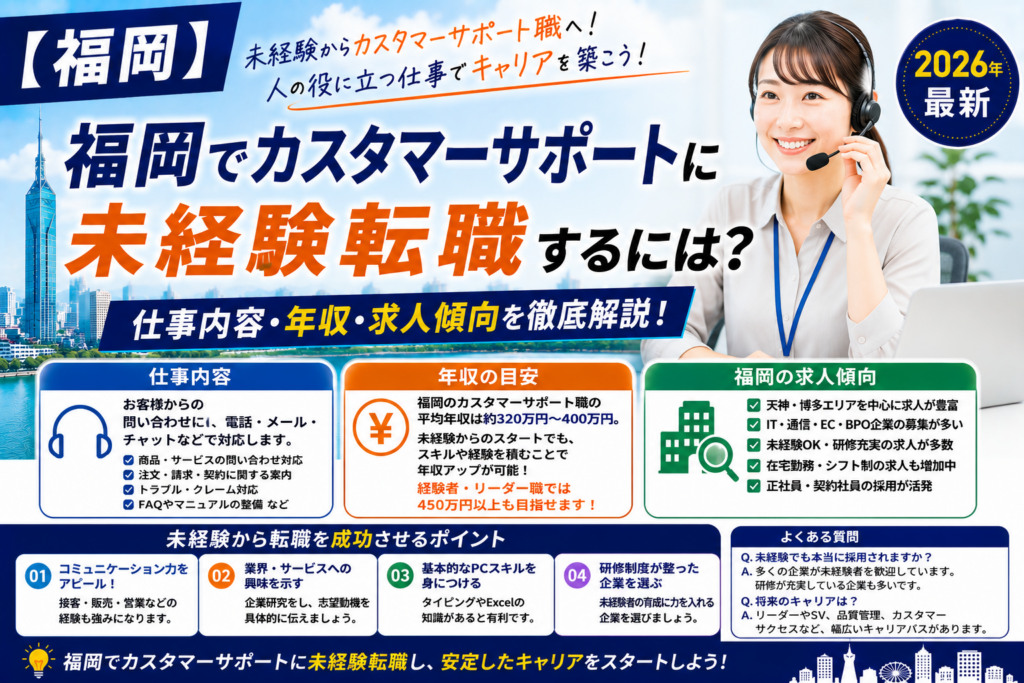 福岡カスタマーサポートへの転職