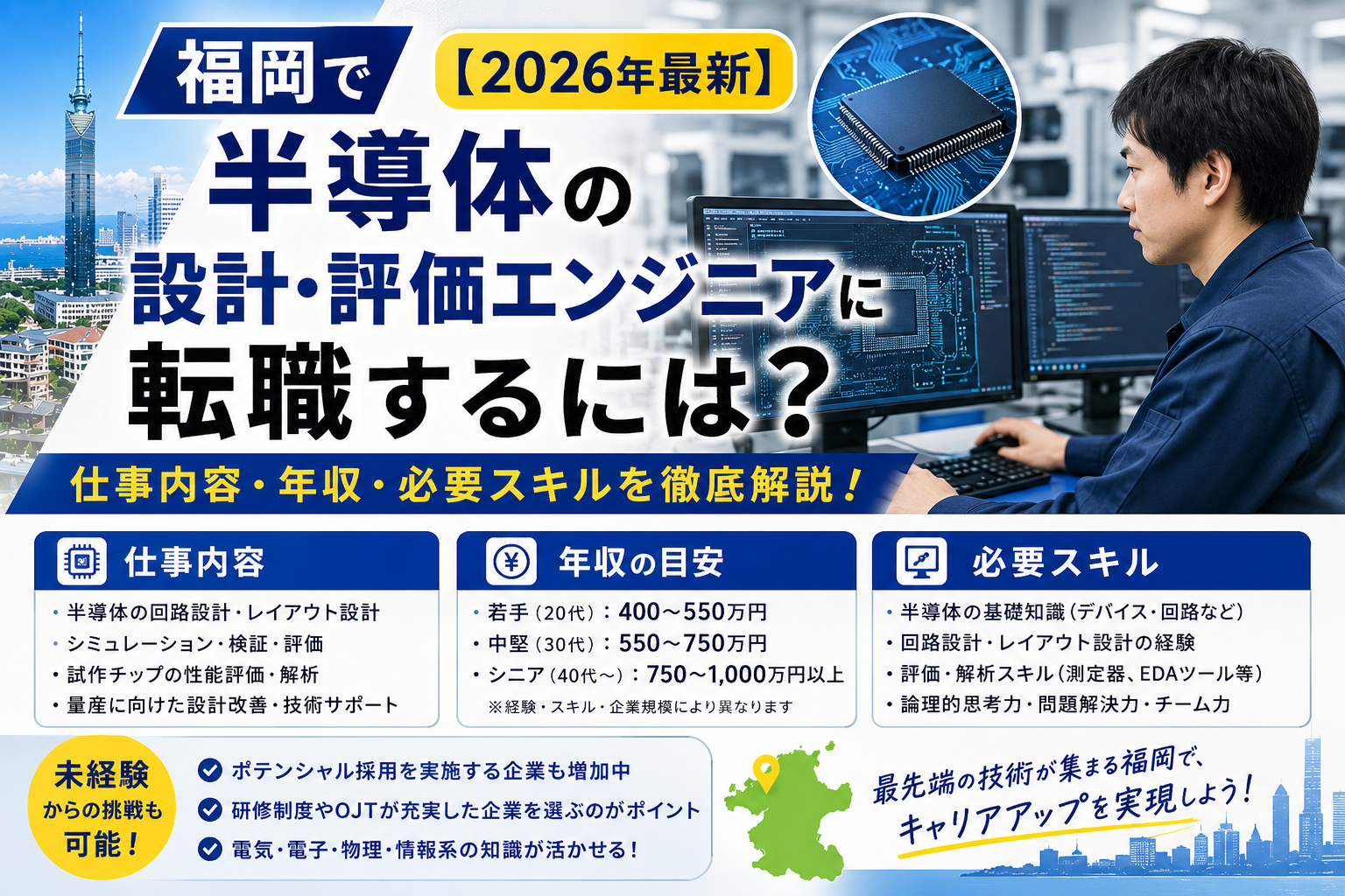 福岡半導体設計評価エンジニア転職